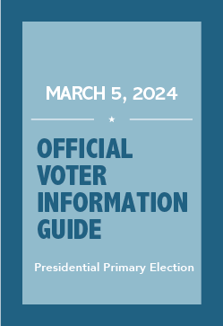 March 5, 2024 Voter Information Guide, Presidential Primary Election