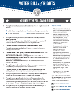 Voter Bill of Rights
