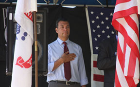 Secretary of State Alex Padilla at Central Valley Veterans Stand Down