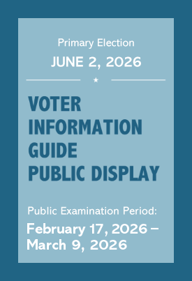 June 2, 2026, Voter Information Guide Public Display