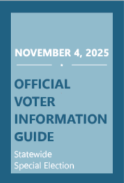 Official Voter Information Guide for the November 4, 2025, Statewide Special Election