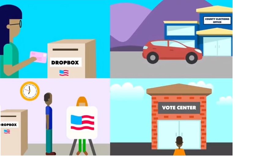 Graphic Showing Different Options for Casting a Ballot